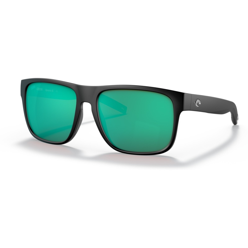 Costa Spearo XL Sunglasses Matte Black Green Mirror 580 Glass