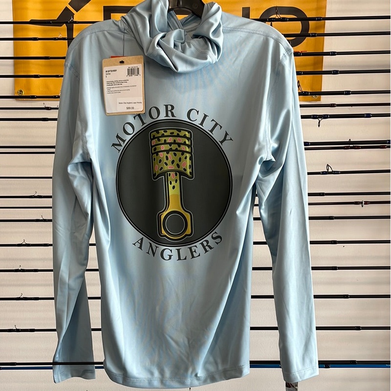Motor City Anglers Logo Hoody S Steel Blue