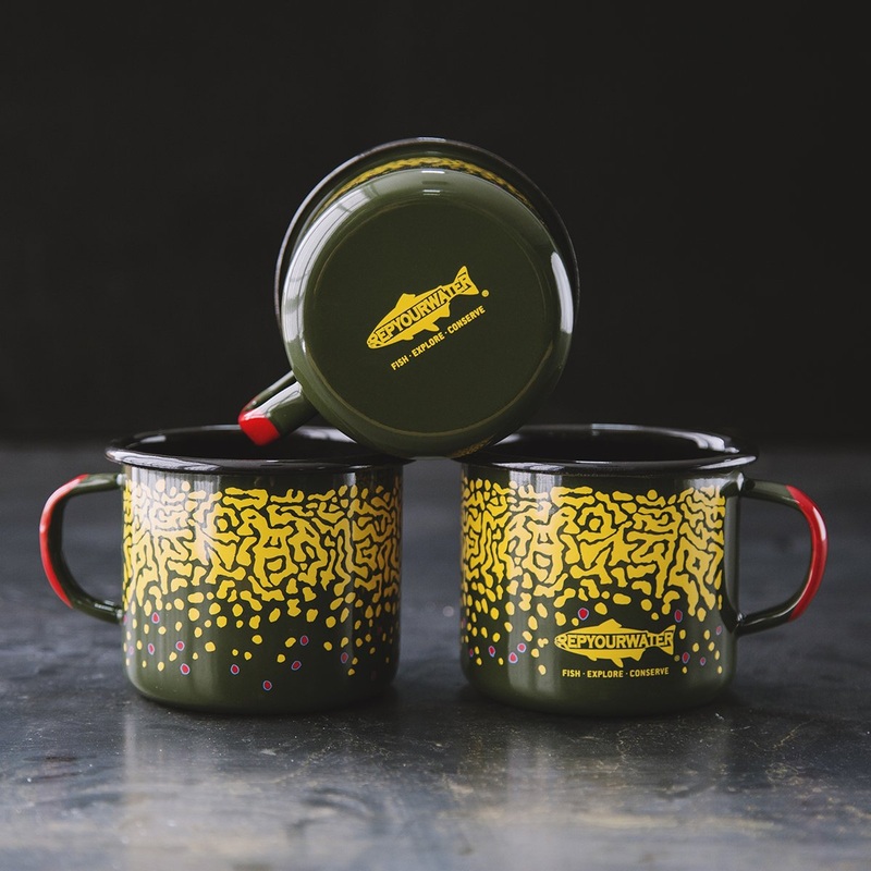 Rep Your Water Enamel Camp Mug - Brook Trout Skin