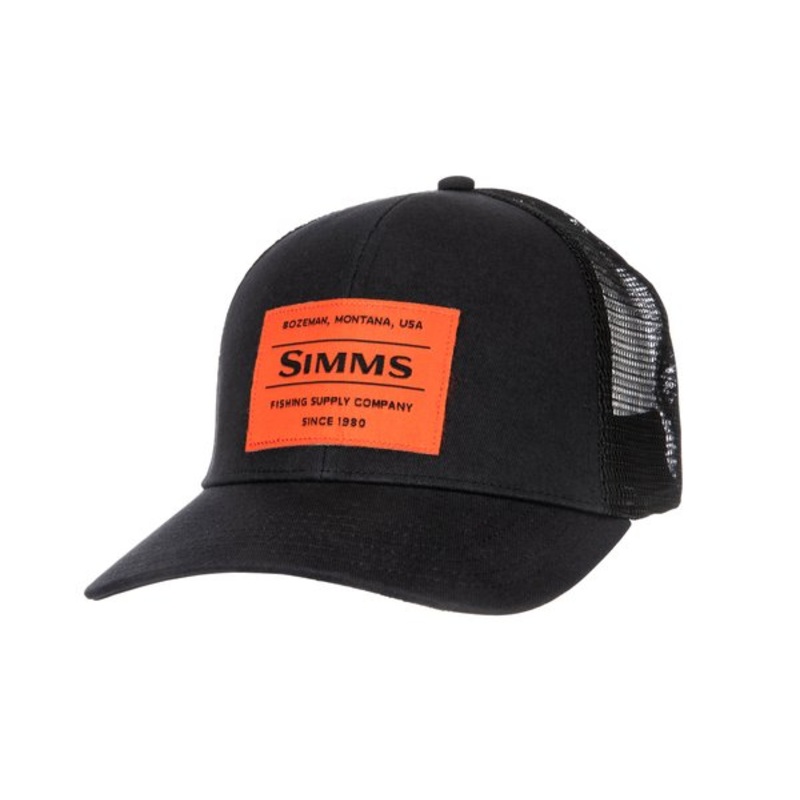 Simms Original Patch Trucker Black