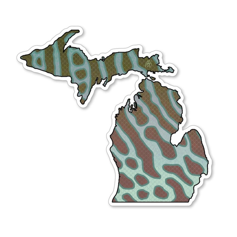 Underwood Michigan Fish Decal Musky