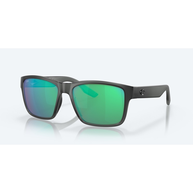 Costa Paunch Sunglasses Matte Smoke Crystal Frame Green Mirror 580 Glass