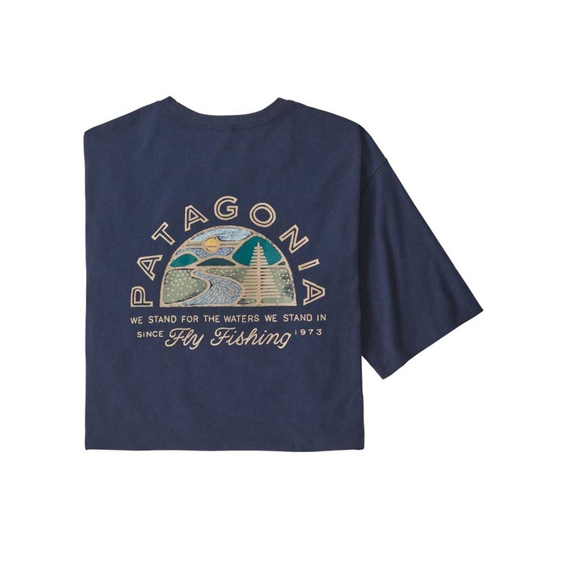 Patagonia Hatch Hour Responsibili-Tee M New Navy