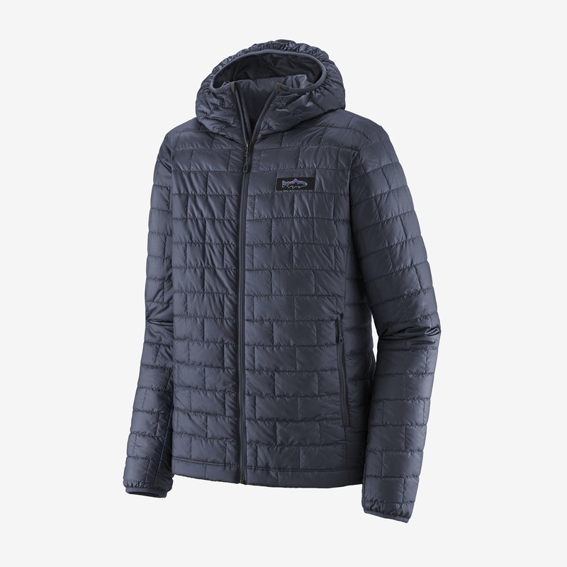 Patagonia Nano Puff Fitz Roy Trout Hoody M Smolder Blue