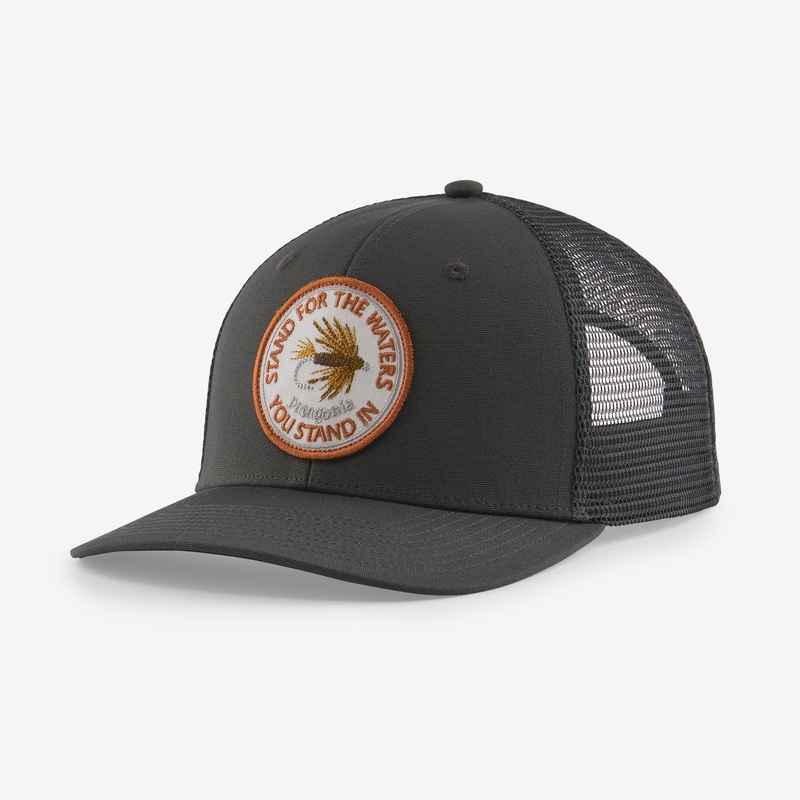 Patagonia Take a Stand Trucker Hat Bayou Badge: Tidepool Blue