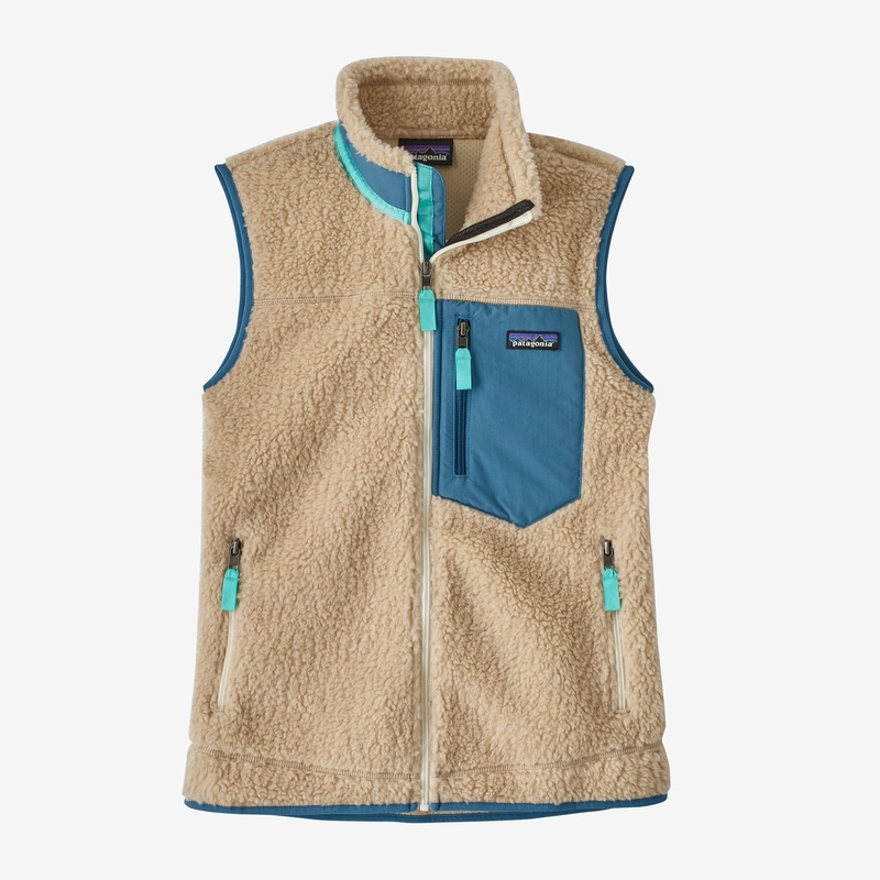 Patagonia Women's Classic Retro-X Vest (Old) XS Dark Natural w/Wavy Blue