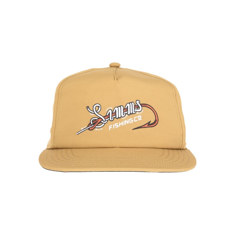 Simms Unstructured Flat Brim Cap Camel
