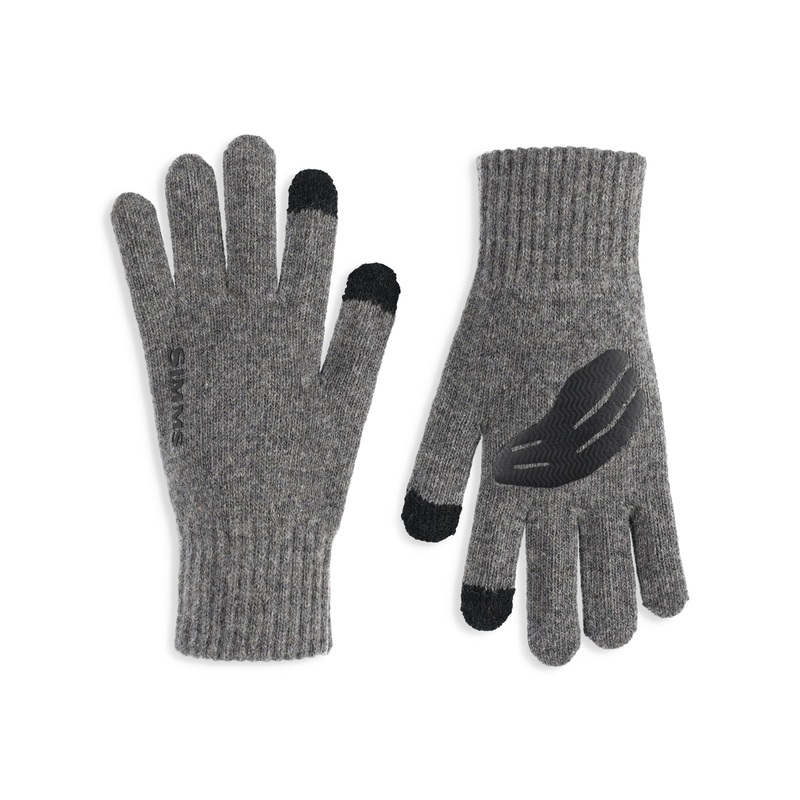 Simms Wool Full Finger Glove S/M Steel