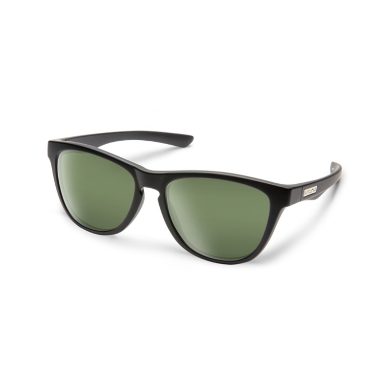 Suncloud Topsail Sunglasses Matte Black Polarized Gray Green