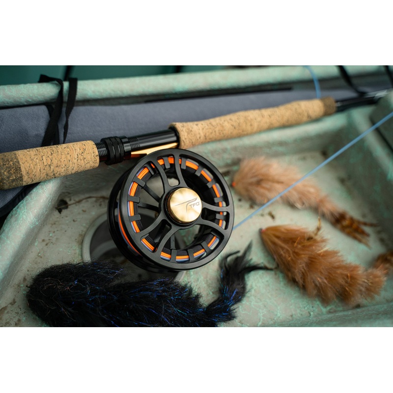 TFO NTR Large Arbor Reel - Black/Gold