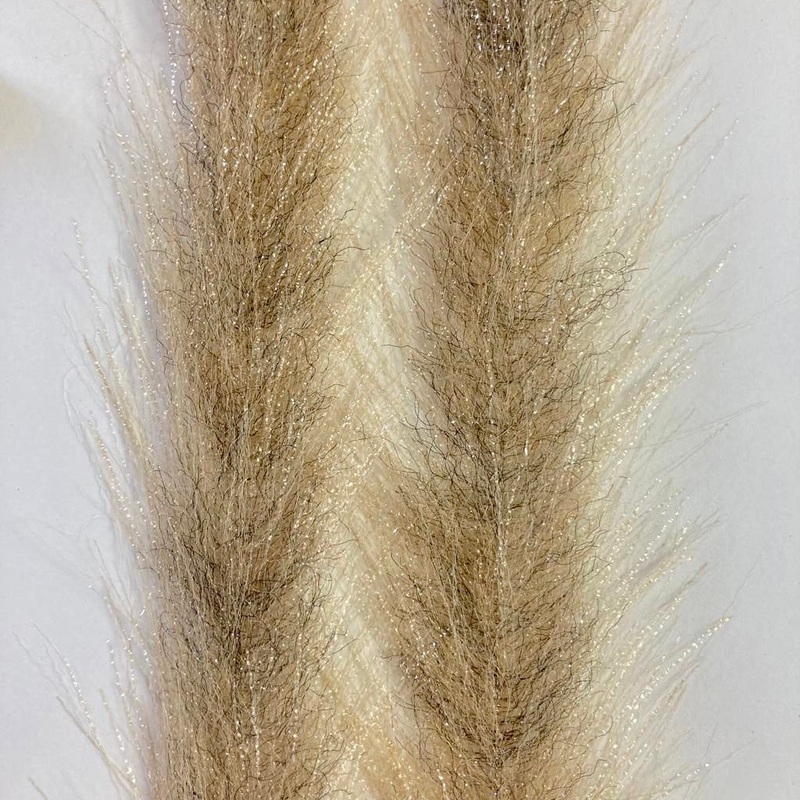 Mimic Faux Feather Brush 1" Bronze Back