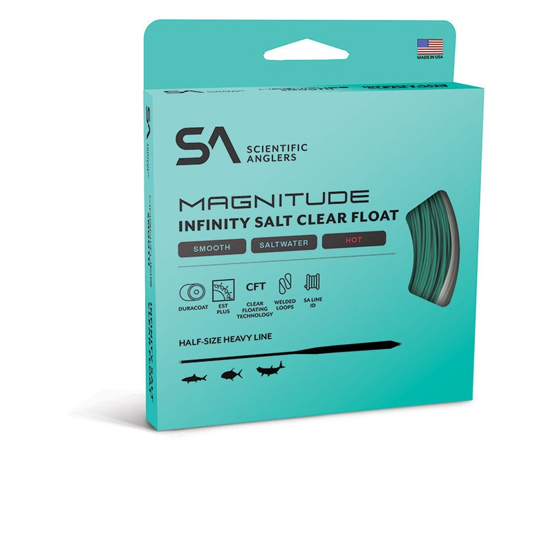 SCIENTIFIC ANGLERS MAGNITUDE SMOOTH INFINITY SALT 12' CLEAR TIP WF-7-F