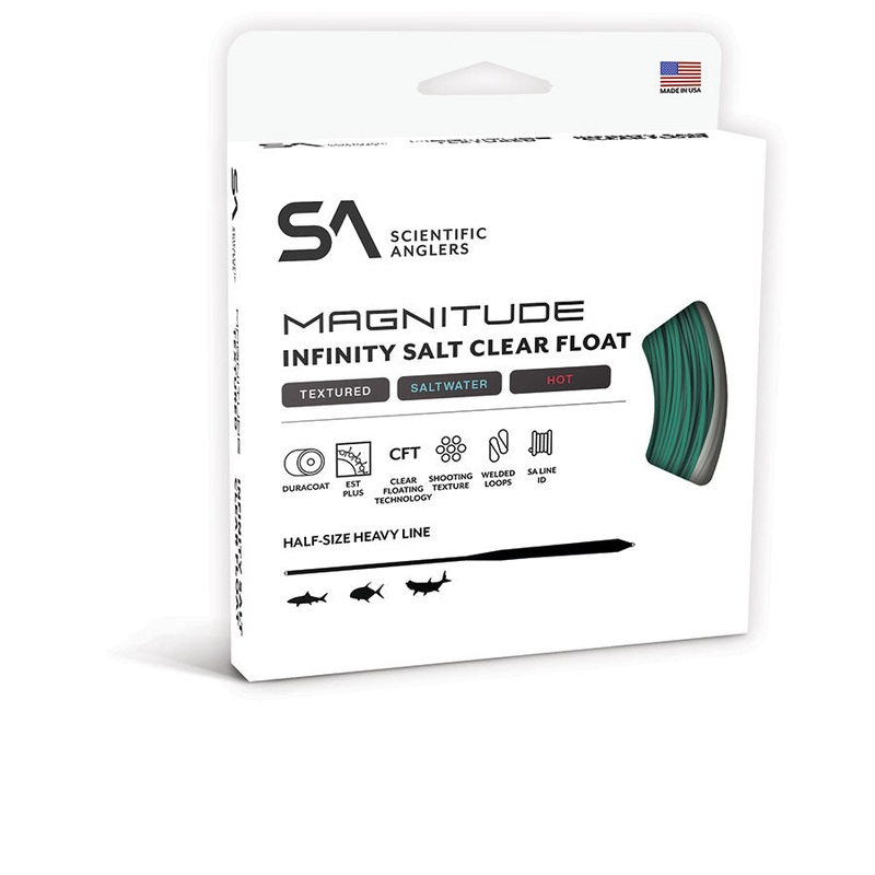 SCIENTIFIC ANGLERS MAGNITUDE TEXTURED INFINITY SALT 12' CLEAR TIP WF-8-F