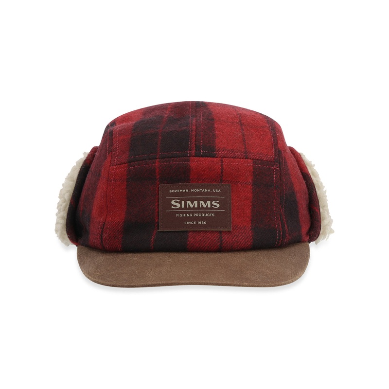 Simms Coldweather Cap RED BUFFALO PLAID L/XL