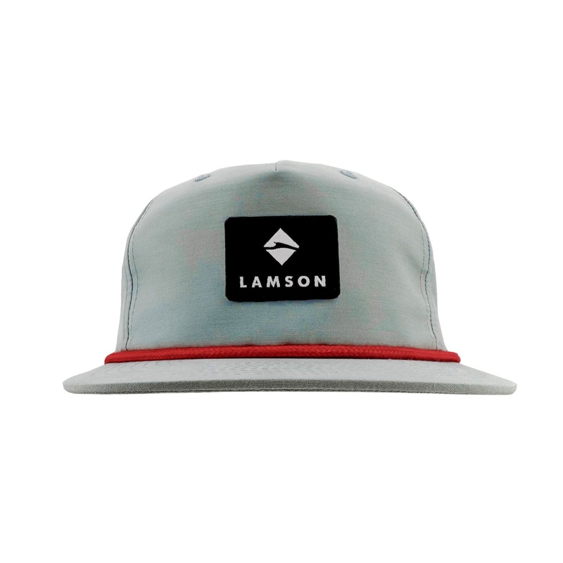 Lamson Flat Bill Rope Cap - Seafoam With Red Rope