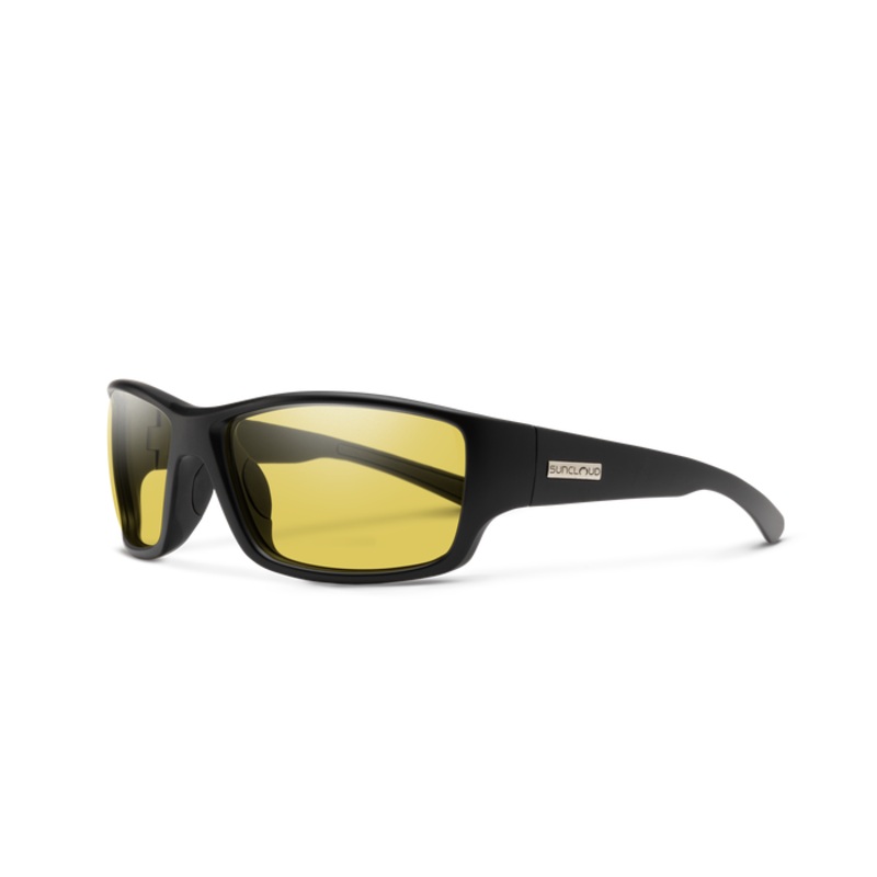 Suncloud Hull Sunglasses Matte Black Polarized Low Light Yellow