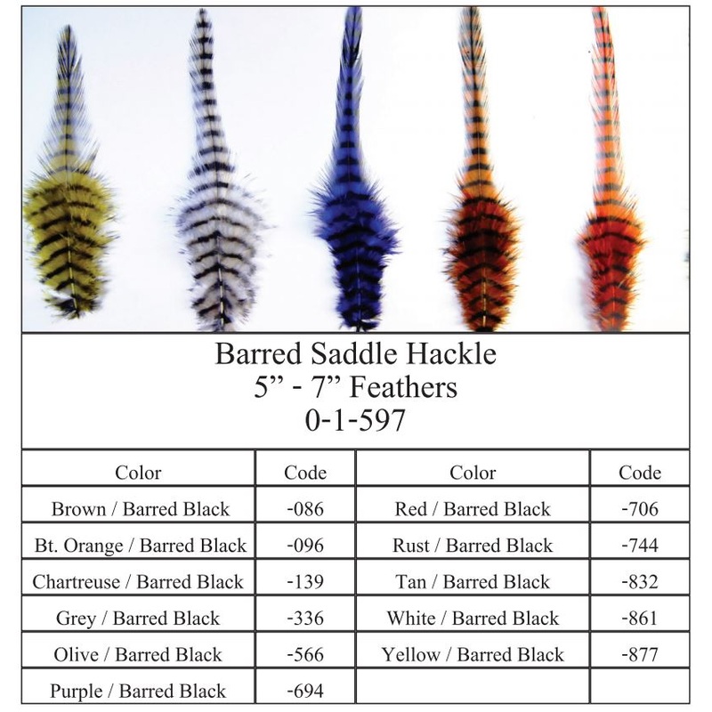 MFC Barred Saddle Hackle Brown/Black