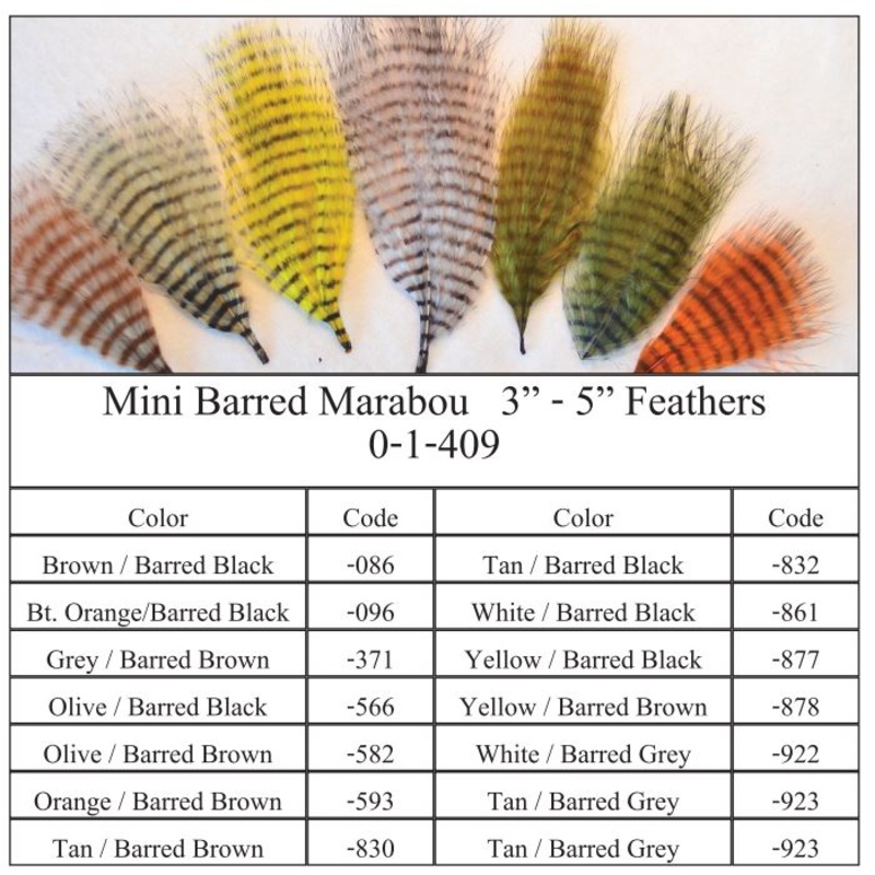 MFC Mini Barred Marabou Brown/Barred Black