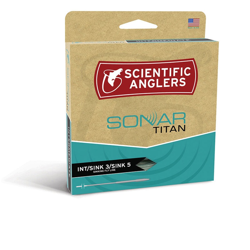 Scientific Anglers Sonar Titan Taper Intermediate/Sink 3/Sink 5 Fly Line WF-7-S Pale Green/Olive/Charcoal