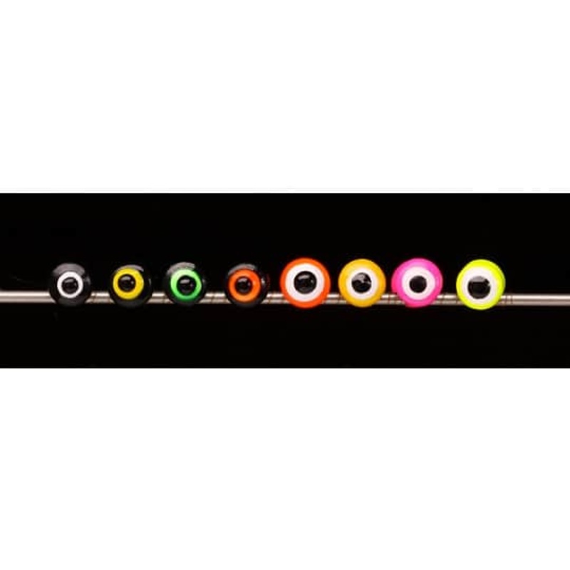 Hareline Double Pupil Lead Eyes Extra Small Black With White and Black