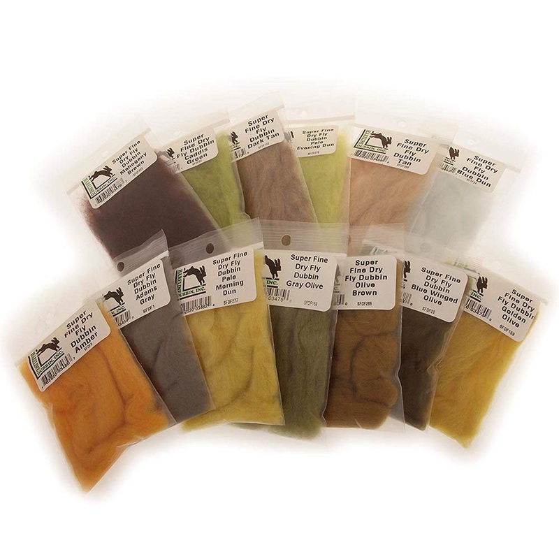 Hareline Super Fine Dry Fly Dub Adams Gray