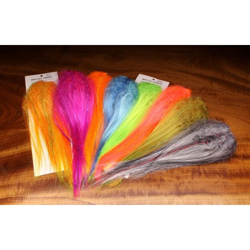 Hedron Big Fly Fiber With Curls Golden Olive