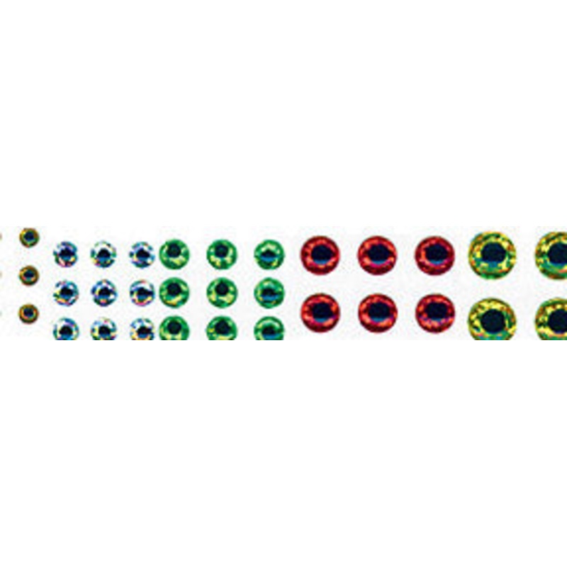 Wapsi Hologram Dome Eyes 1/8" (3.3 mm) Holographic Orange