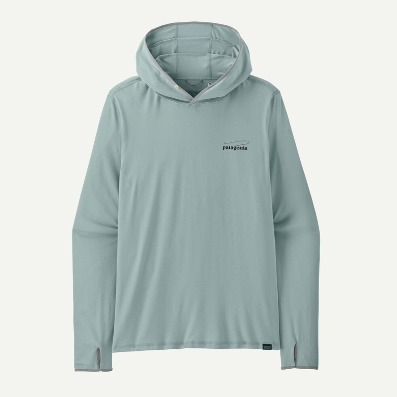 Patagonia Tropic Comfort Natural Graphic Hoody M | Casting Logo: Thermal Blue