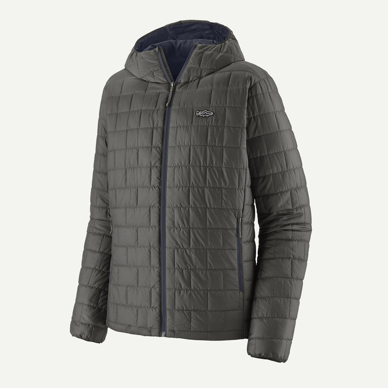 Patagonia Nano Puff Fitz Roy Trout Hoody - Forge Grey M Forge Grey