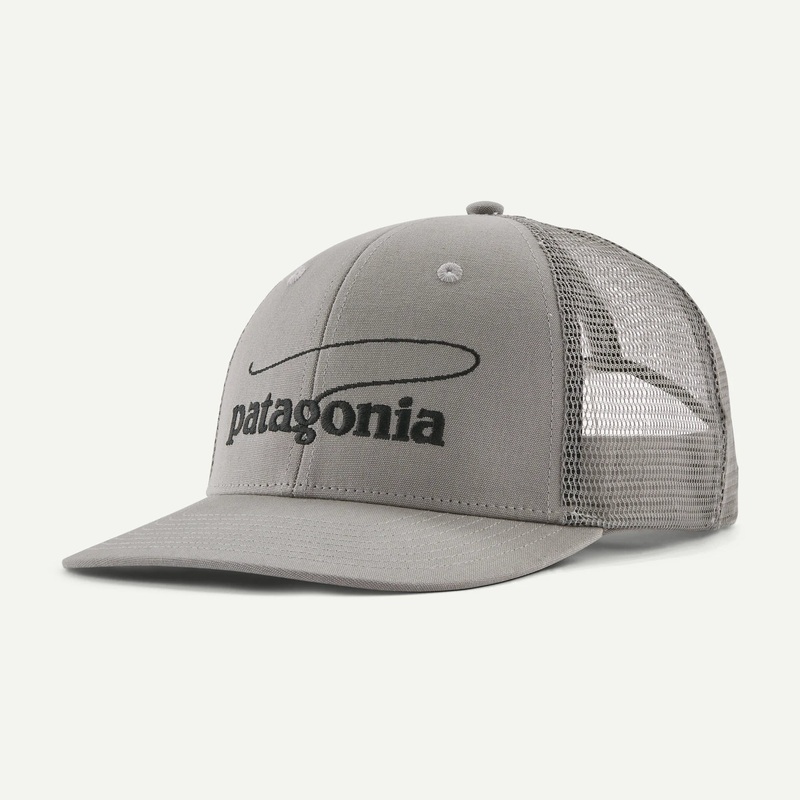 Patagonia Take a Stand Trucker Hat - Grey Casting logo