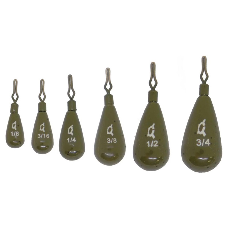 X Zone Tungsten Tear Drop Shot Weight 1/8oz Pinch Eye
