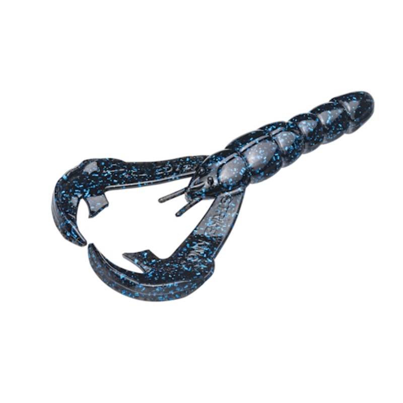Strike King 4' Rage Craw Black Blue Flake