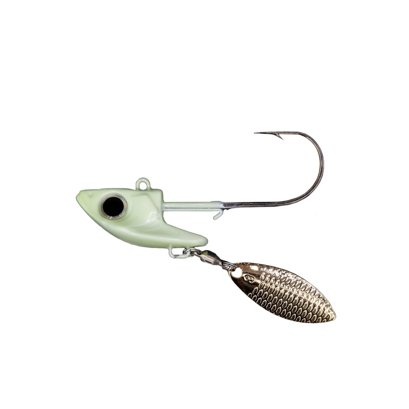 Damiki Rig Jig Head with Blade Glow 3/4oz