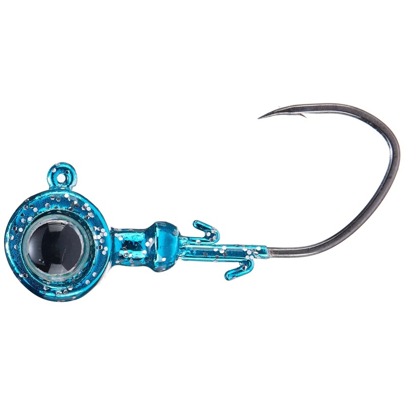 Gamakatsu MaxEye Jig Pill Head Chrome Blue Sparkle 1/8oz 1/0