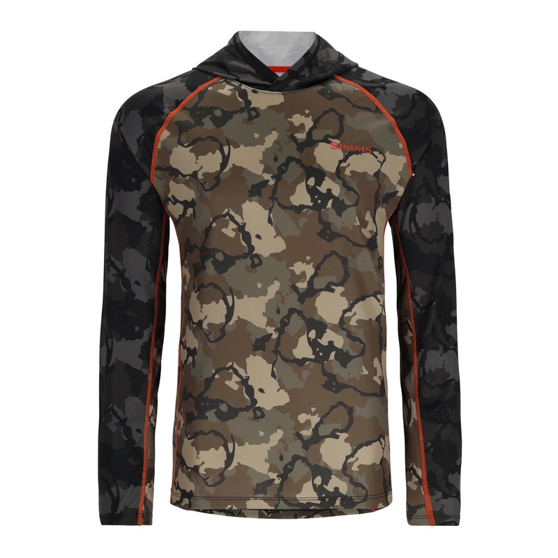 Simms M's Challenger Solar Hoody R Camo Olive Drab/ R Camo Carbon S