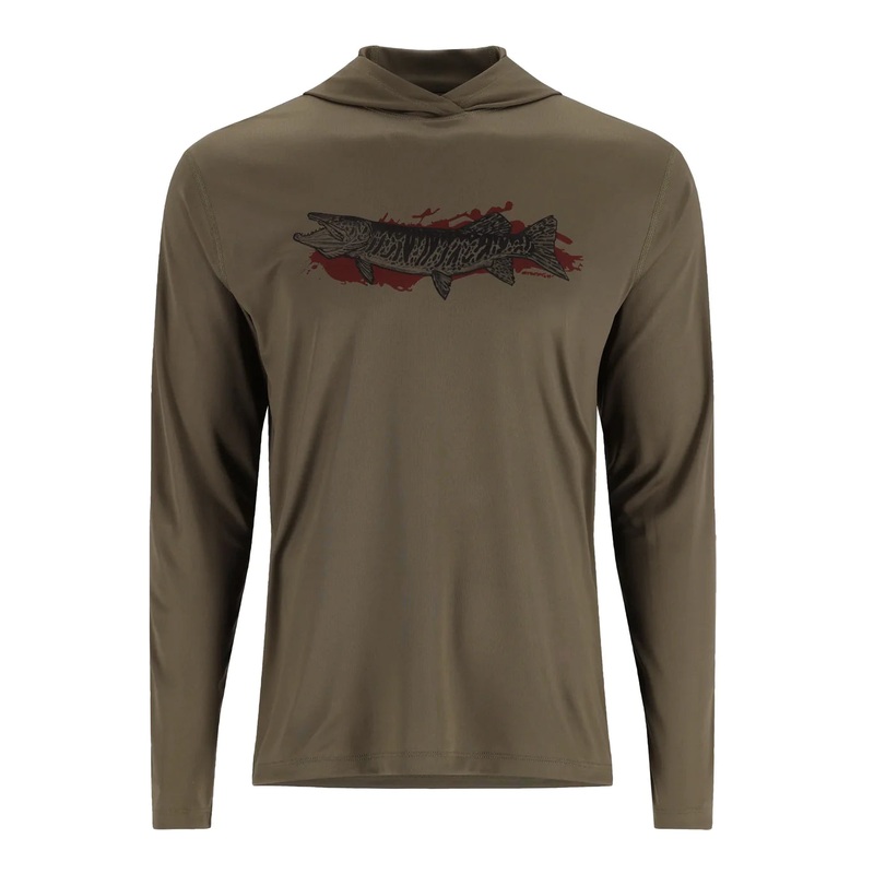 Simms M's Tech Hoody - Artist Lake Series Dark Stone/ Musky S