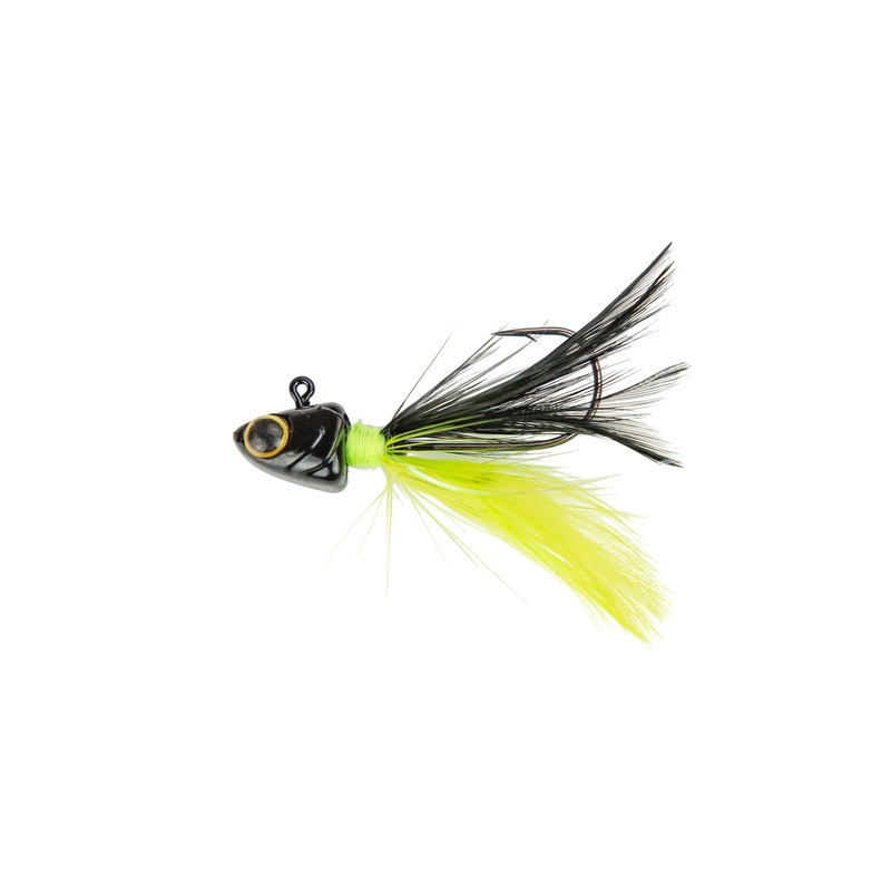 6th Sense Pluck Hair Jig Black Neon 1/16oz