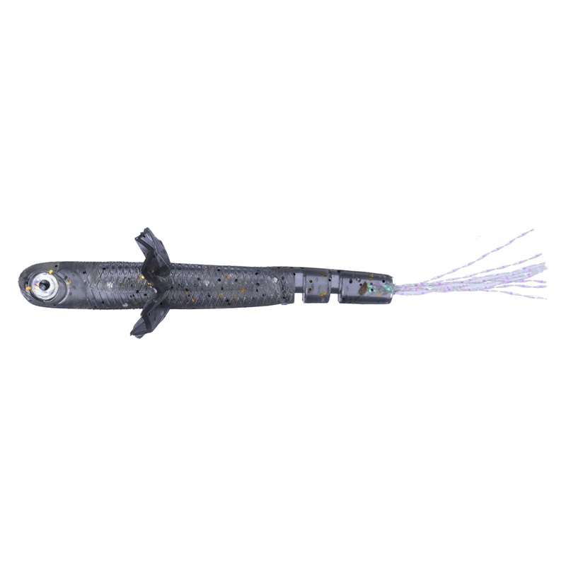O.S.P Erimaki Shad Light Smoke Pepper & Rainbow Flake W014