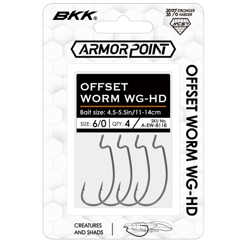 BKK Offset Worm WG-HD Hook 2/0