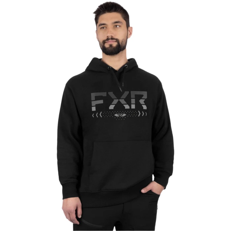 FXR Helium Cotton Pullover Hoodie Black/Grey Medium