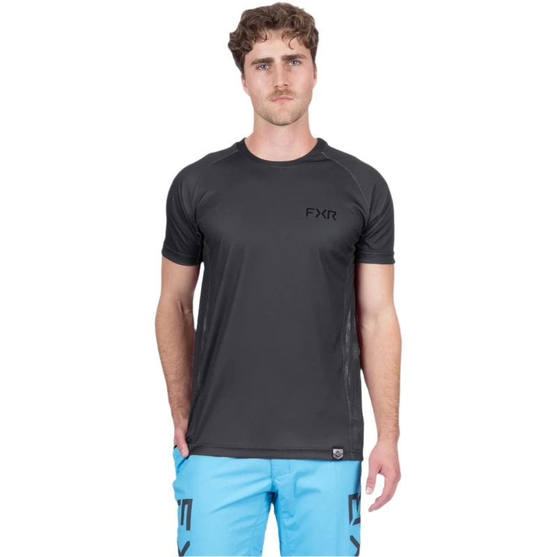FXR Men's Attack UPF T-Shirt Asphalt/ Black M