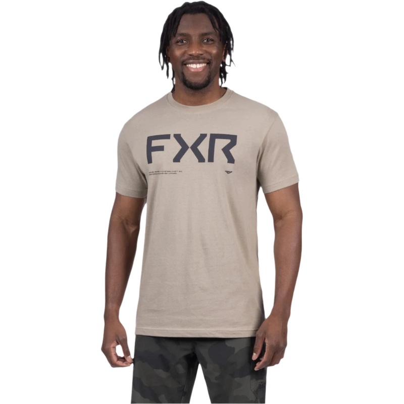FXR Men's Hydrogen Premium T-Shirt Stone/Asphalt Medium