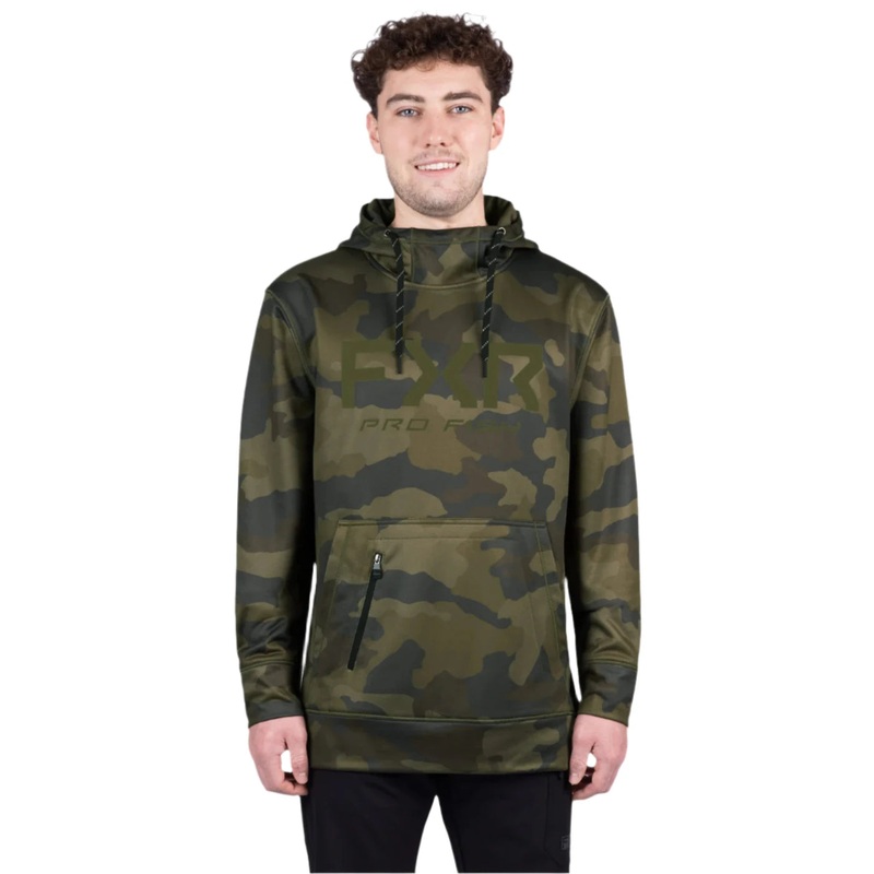 FXR Men's Pro Fish Tech Pullover Hoodie Medium Army Camo