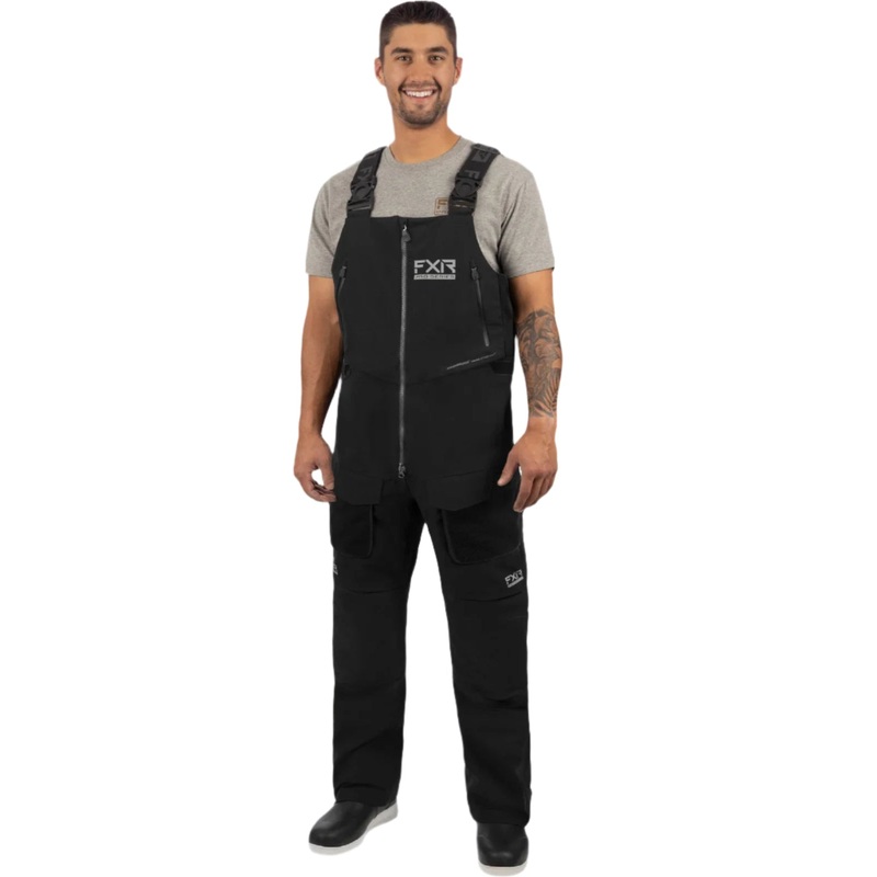 FXR Men's Vapor Pro Tri-Laminate Bib Pant Medium Black