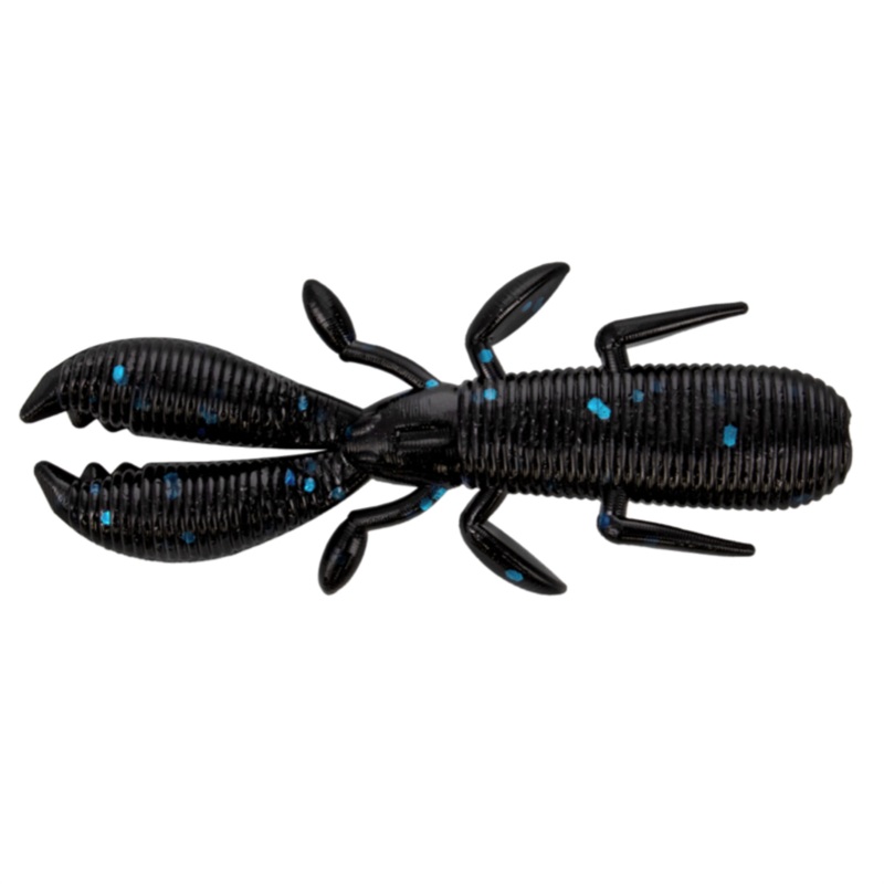 Gary Yamamoto 2.5" Convert Craw Floater Black with Large Blue Flakes - 021