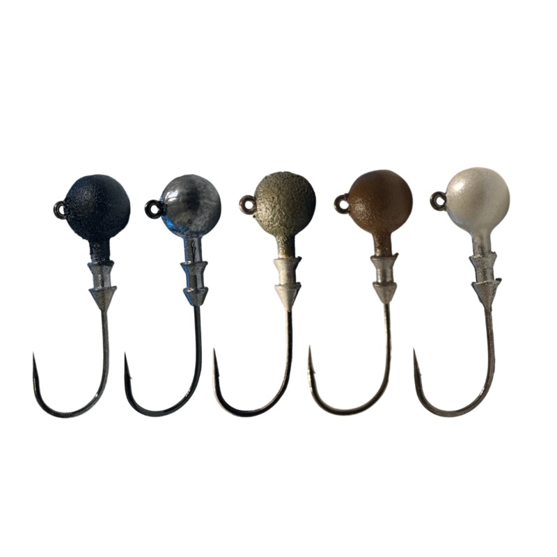 Great Lakes Finesse Stealth Ball Jig Heads 1/16oz Matte Black #1