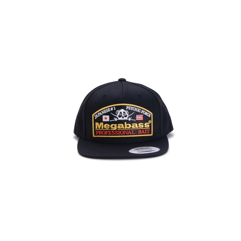 Megabass Snap Back Hats Black Psychic Snapback