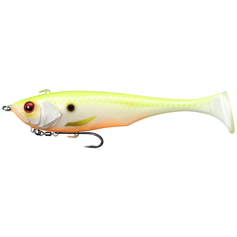 Jackall Dunkle 7" Swimbait Chartreuse Back Pearl