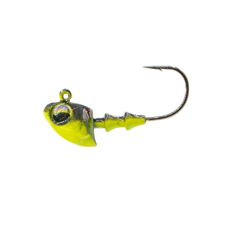 6th Sense Crappie Jig Heads 1/8oz #2 Black Neon