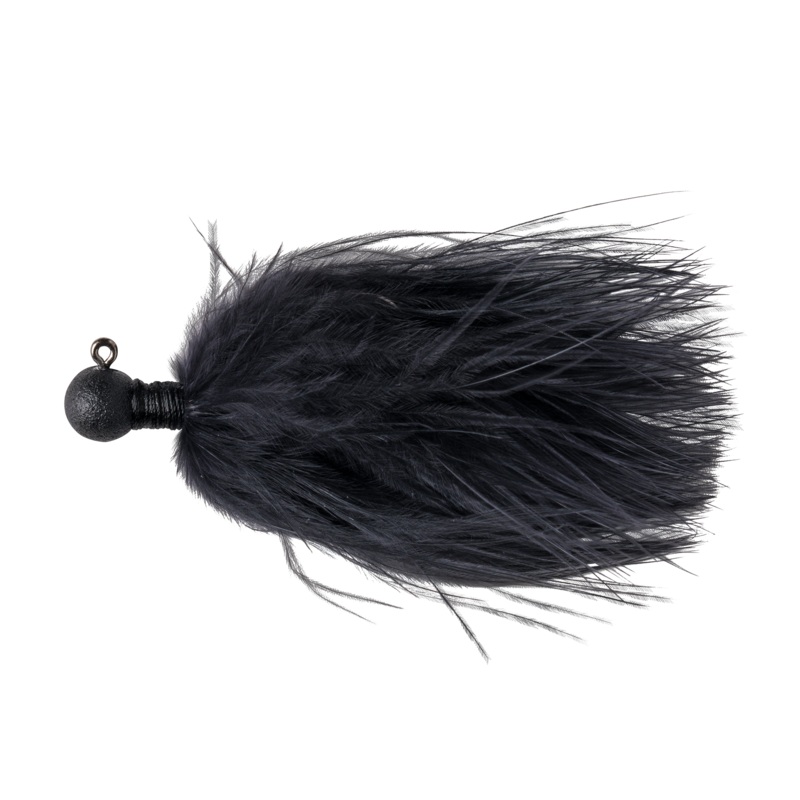 Great Lakes Finesse Marabou Jig Black 3/32oz